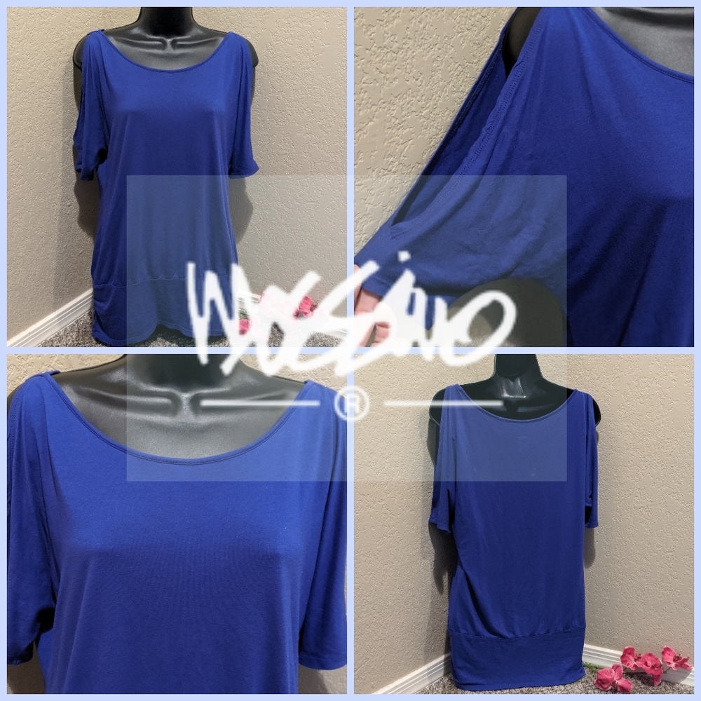 Mossimo Purple Split Sleeved Top S